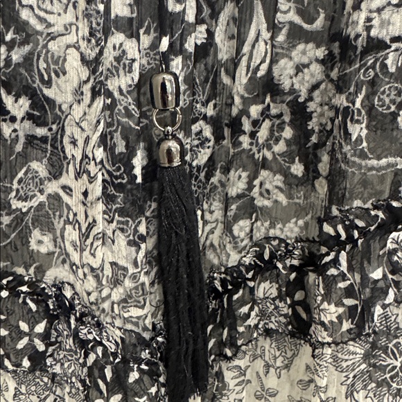 Zimmermann Divinity Long Ruffle Silk Dress In Spliced - Picture 6 of 12